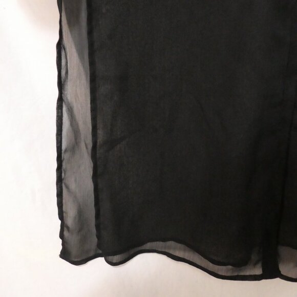 DYNAMITE | xs - extra small | Sheer Black Button-Up Long Sleeve Dress | NWOT - Picture 8 of 16